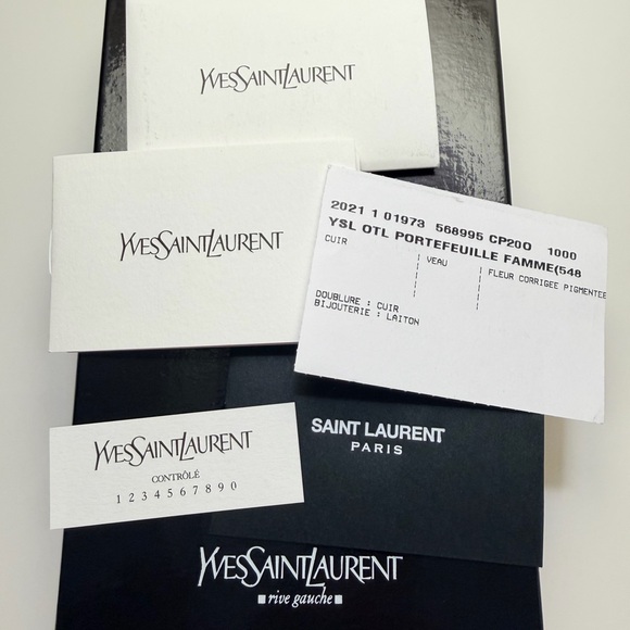 Yves Saint Laurent YSL Black long zipper wallet - Picture 2 of 9